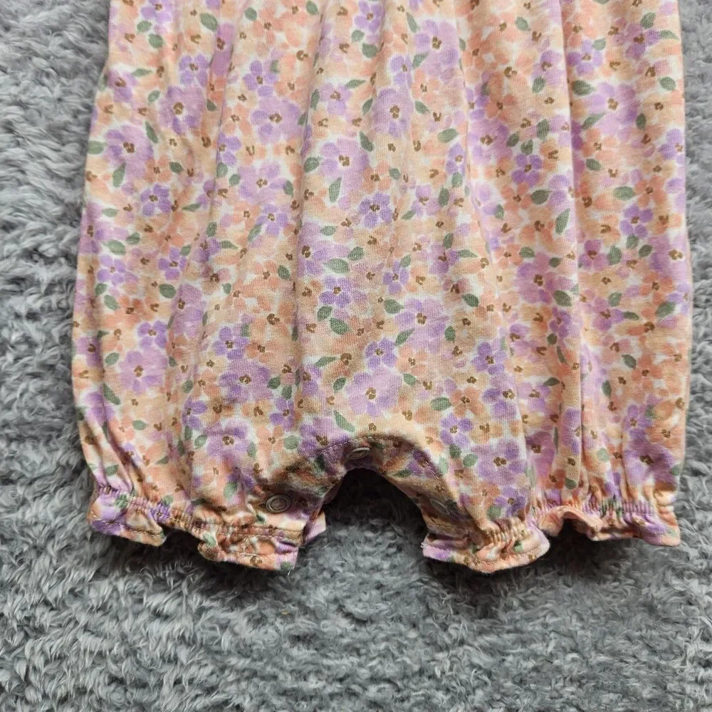 Carter's Baby Girl Floral Rompers Size 6 Months Spring Summer Ruffle Sleeveless